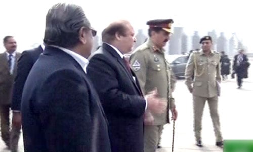 Photo shows the two leaders shortly before departing for Riyadh