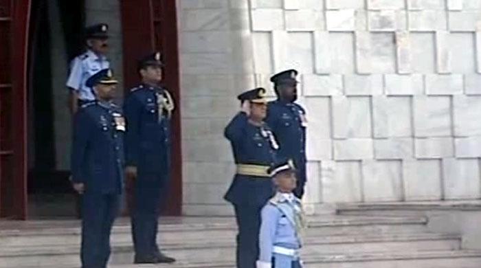 Change Of Guard Ceremony Takes Place At Mazar E Quaid