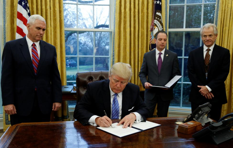 DAY 4 / JANUARY 23: President Trump signed an executive order for the reinstatement of the Mexico City Policy, a global gag rule that bans U.S.-funded groups around the world from discussing abortion, a move that was widely expected but nonetheless dismayed women