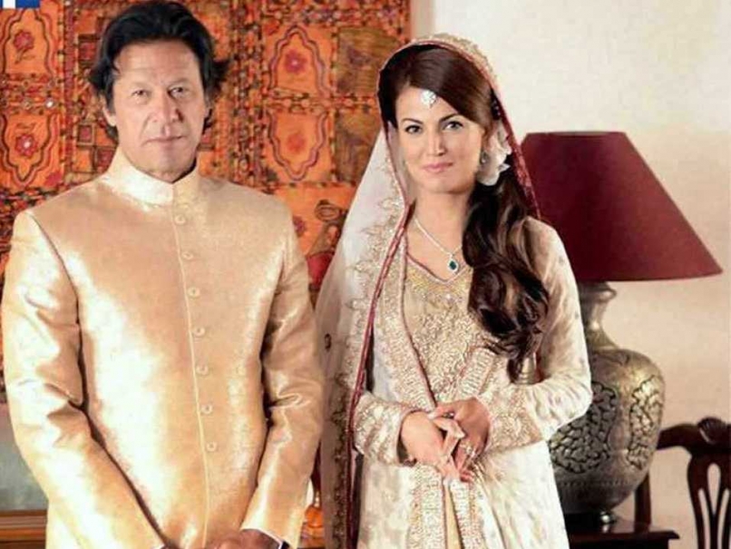 A wedding photo of Imran Khan and Reham Khan