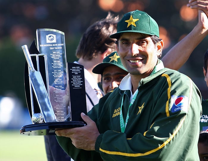 Misbah’s first series win as captain, New Zealand v Pakistan, 2nd Test, Wellington, January 19, 2011/Getty Images