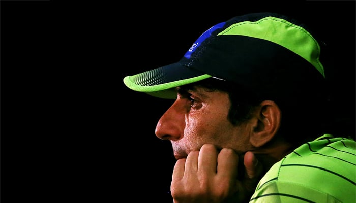 At the press conference after the India-Pakistan match, World Cup 2015, Adelaide, February 15, 2015/Getty Images