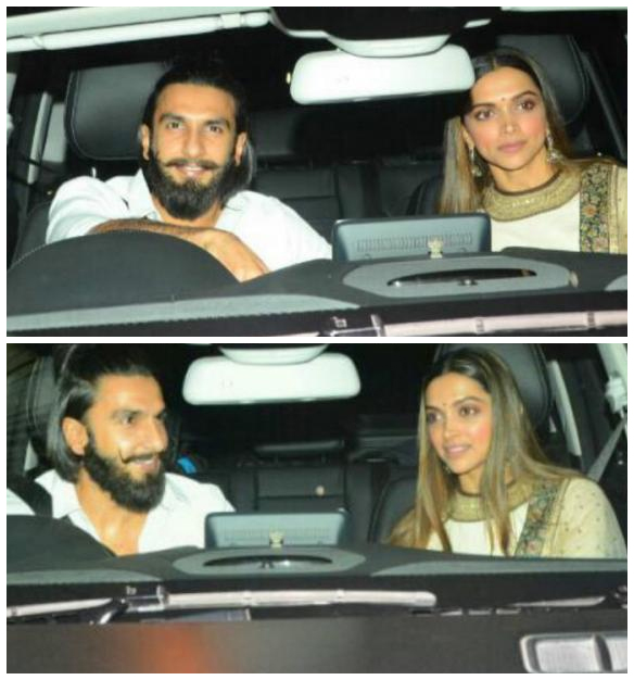 Ranveer Singh and Deepika Padukone arrive at Karan Johar