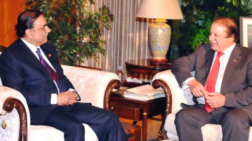 PM meets Zardari prior to Apex meeting at Governor House