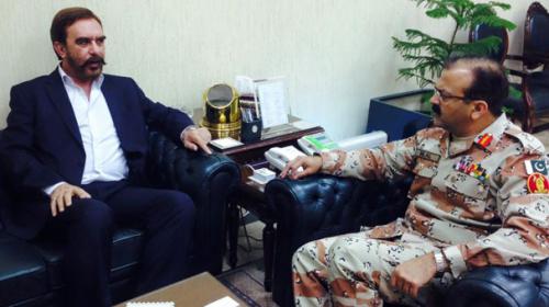 Ansar Burney meets DG Rangers Sindh