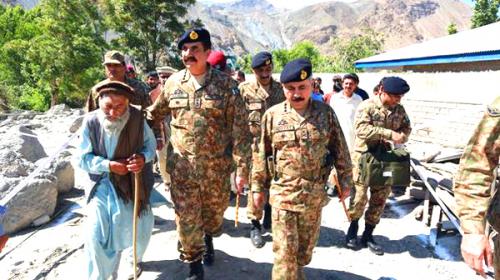 COAS assures Chitral flood affectees of continuation of relief activities