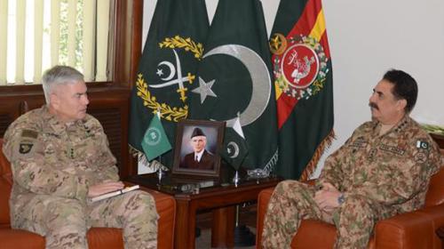 US military chief in Afghanistan calls on COAS Gen Raheel Sharif 