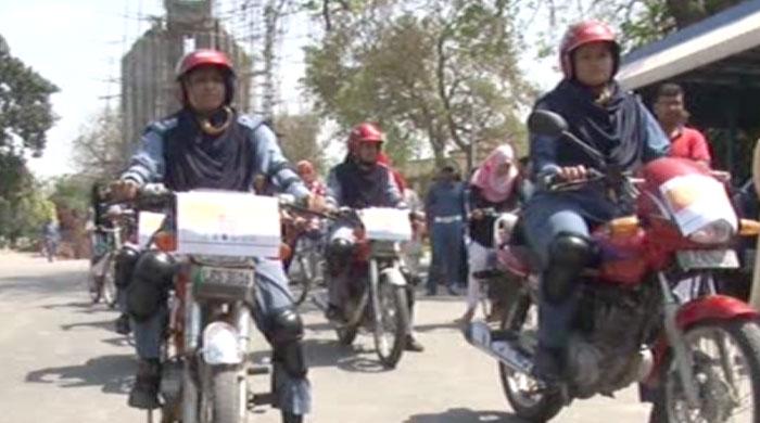 105 women register for motorbike riding lessons in Faisalabad