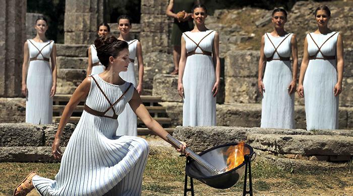 Rio Games countdown starts with Olympia torch lighting