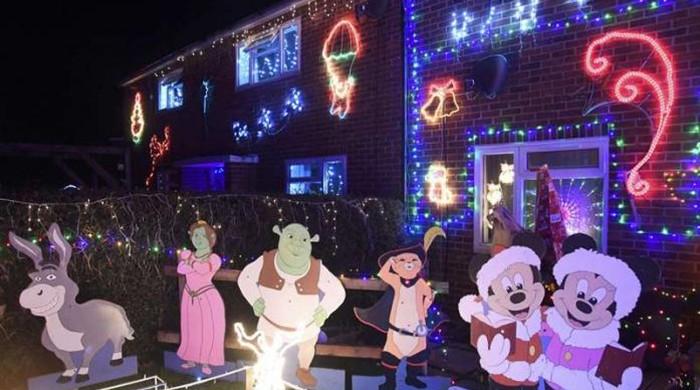 Lights, Santa, action! English village puts on show for charity