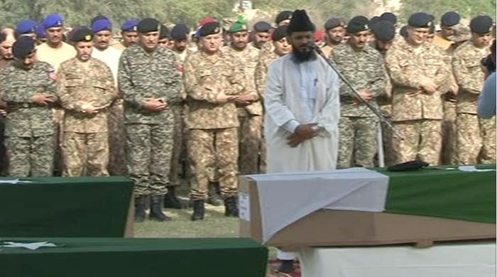 Funeral prayers held for soldiers martyred during DG Khan operation