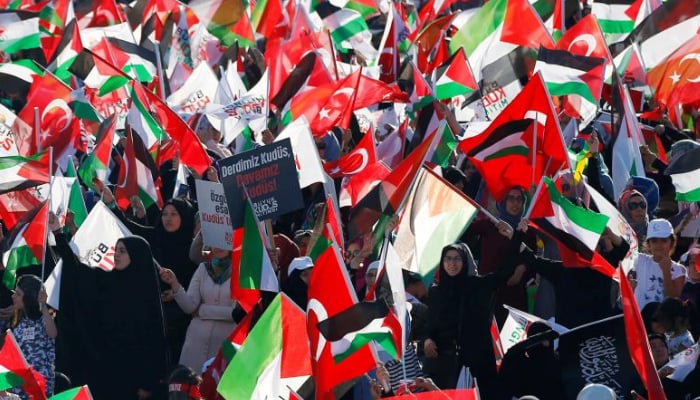 Thousands rally in Istanbul against Israel's Al-Aqsa mosque measures