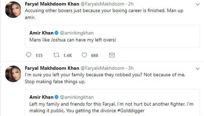 Amir Khan and wife split up in explosive Twitter outburst