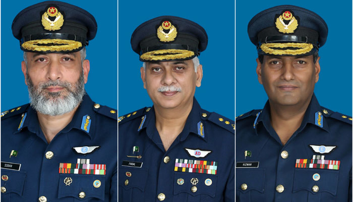 Govt promotes three PAF officers to air vice marshal