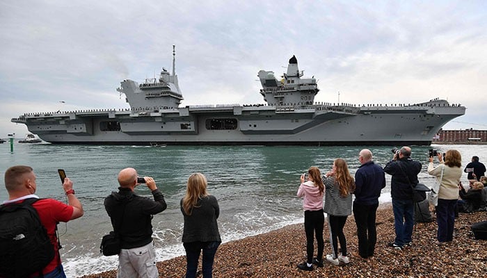 Britain's giant new warship springs a leak