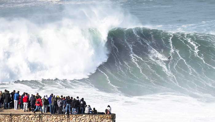 Portuguese Town Surfers Chase Monster Record Waves Sports