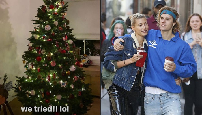 Justin Bieber, Hailey Baldwin’s Christmas tree revealed as the two ...