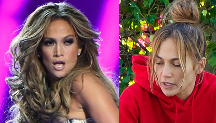 Jennifer Lopez goes makeup-free as she strolls with fiance Alex