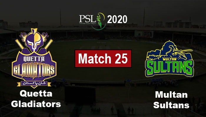 PSL V Match 25: Match between Multan Sultan and Quetta Gladiators abandoned due to rain