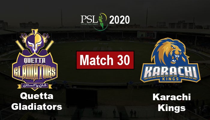 PSL Live Score: Quetta Gladiators vs Karachi Kings, PSL ...