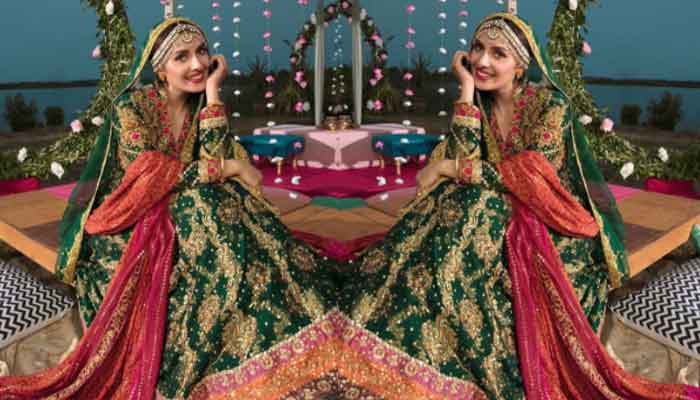 Ayeza khan 2024 mehndi dress