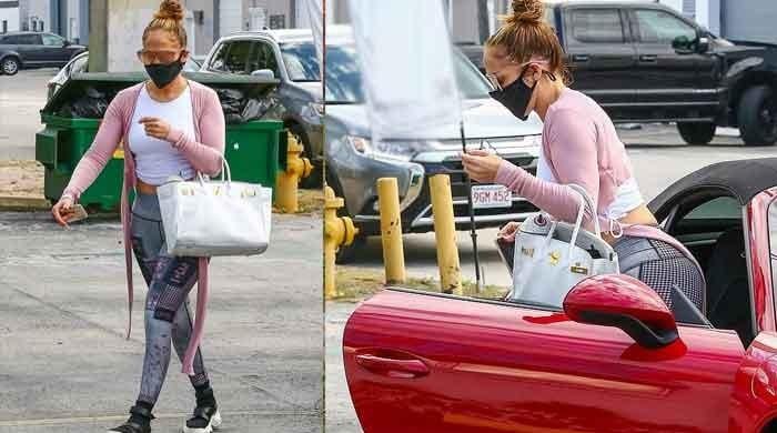 Jennifer Lopez's Birkin Doubles as a Gym Bag