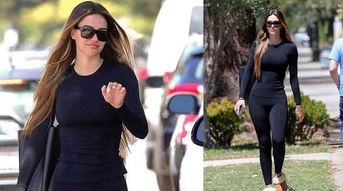 Amelia Hamlin puts killer curves on display in a crop top and Alo leggings  for sizzling shots