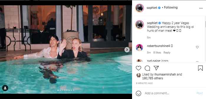 Sophie Turner, Joe Jonas Celebrate 2nd Anniversary of Vegas Wedding