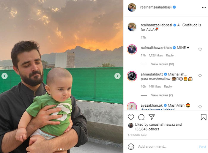 Hamza Ali Abbasi delights fans with latest sweet photos of his son