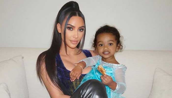 Kim Kardashian's baby girl shows she has a love for all handbags