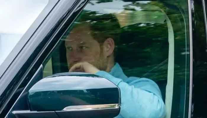 Prince Harry pictured for the first time since his arrival in London