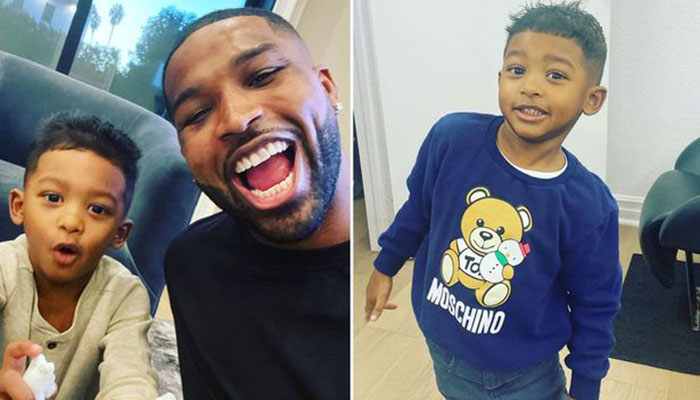 Tristan Thompson bonds with son over Space Jam: A New Legacy