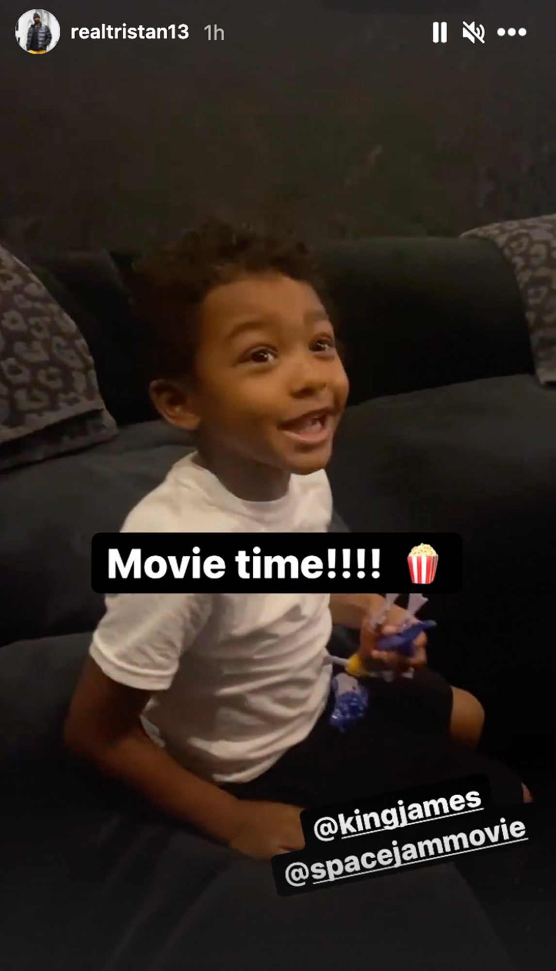 Tristan Thompson bonds with son over Space Jam: A New Legacy