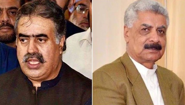 Former leaders of PML-N Sardar Sanaullah Zehri.and Lt Gen (R) Abdul Qadir Baloch.