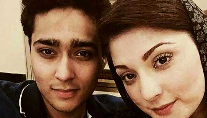 PML-N Vice President Maryam Nawaz with her son Mohammad Junaid. -File photo