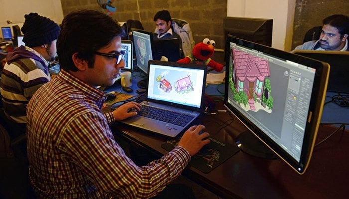 At the global level, Pakistan is host to the third-largest number of freelancers working on the most popular web platforms for contractual jobs. Photo: AFP