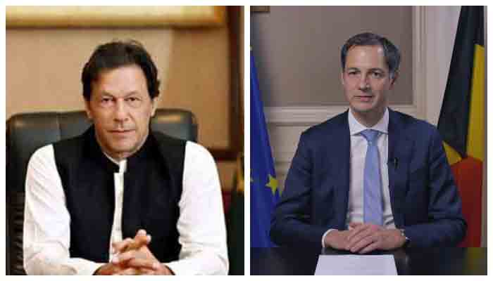 Prime Minister Imran Khan (L) and Belgian PM Alexander De Croo (R). File