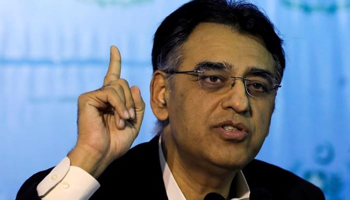 Federal Minister for Planning and Development Asad Umar. Photo: Geo.tv/ file