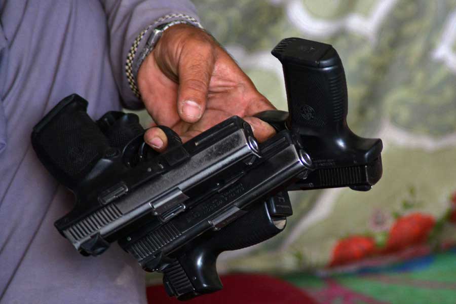 One arms dealer told AFP that the Taliban purchase their stock, and do not let others buy weapons, in Panjwai district of Kandahar province on September 4, 2021. — Javed Tanveer/AFP