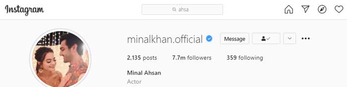 Minal Khan Updates Her Instagram Profile A Day After Wedding 0905