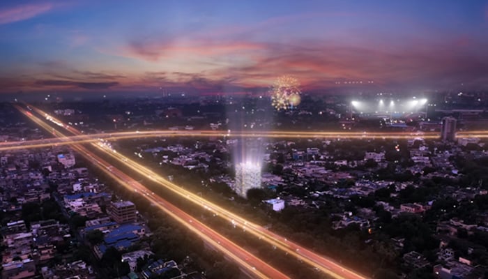 One Canal Road looking on to Gaddafi Stadium and Gulberg.