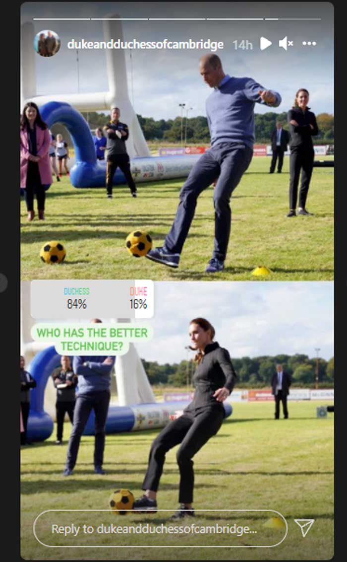 Kate Middleton outclasses Prince William in football techniques