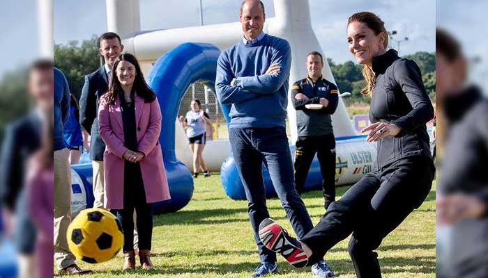 Kate Middleton outclasses Prince William in football techniques