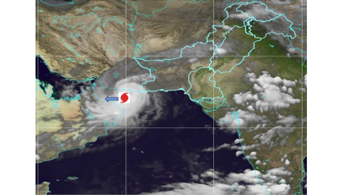 Satellite imagery of the Severe Cyclonic Storm “Shaheen” on October 2, 2021, at 5:00pm. — PMD