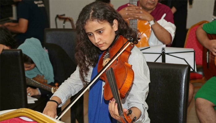 The girls left behind friends from the orchestra and their old companions -- their instruments