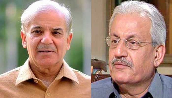 File photos of PML-N President Shehbaz Sharif (L) and PPP senior leader Mian Raza Rabbani (R),
