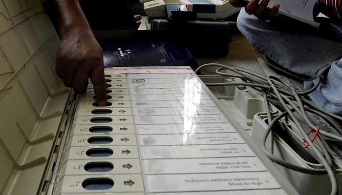 An electronic voting machine can be seen undergoing testing in this AFP file photo.