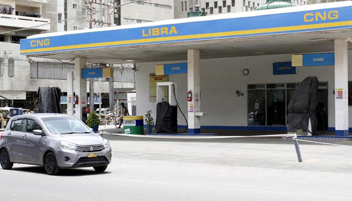 CNG Station seen closed due to halting of gas supply to CNG stations in Karachi on Saturday, June 26, 2021. — PPI/File