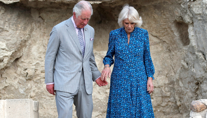 Charles visited the River Jordan on Tuesday, collecting holy water from the site for royal christenings