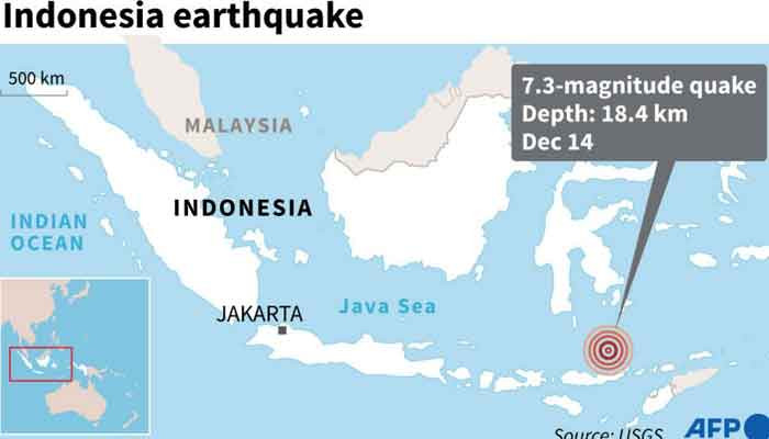انڈونیشیا میں 7.3 شدت کے زلزلے کے ساتھ سونامی کا خدشہ ہے۔